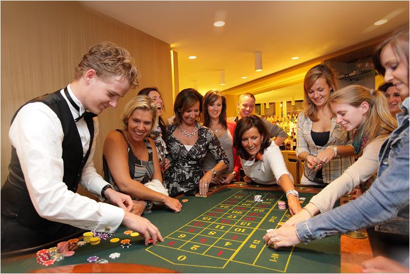 casino roulette tafel bij personeelsfeest